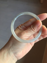 Load image into Gallery viewer, 58mm Certified 100% Natural gray black(灰冰) slim round cut nephrite jade bangle HN40-9109
