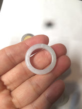 Load image into Gallery viewer, Size 6 1/2-8 100% natural type A white  jadeite jade band ring R106
