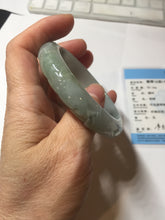 Load image into Gallery viewer, 55.3mm Certified Type A 100% Natural light green with carved Ancient Coin, Auspicious Cloud, and Lingzhi Jadeite Jade bangle PD146-6252
