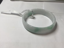 Load image into Gallery viewer, 53.4mm Certified Type A 100% Natural sunny green white thin jadeite Jade bangle AT36-0759
