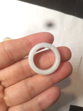 Load image into Gallery viewer, Size 6 1/2-8 100% natural type A white  jadeite jade band ring R106
