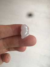 Load image into Gallery viewer, 100% Natural icy watery green white purple jadeite Jade foot pendant AX28
