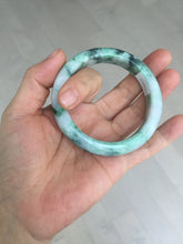 Load image into Gallery viewer, 54.5mm certified Type A 100% Natural sunny green white purple Jadeite Jade bangle BQ45-4132
