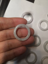 Load image into Gallery viewer, Size 6 1/2-8 100% natural type A white  jadeite jade band ring R106
