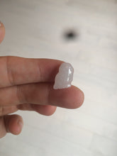 Load image into Gallery viewer, 100% Natural icy watery green white purple jadeite Jade foot pendant AX28
