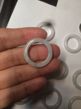 Load image into Gallery viewer, Size 6 1/2-8 100% natural type A white  jadeite jade band ring R106
