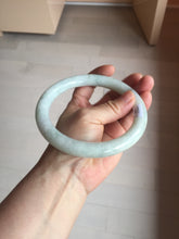 Load image into Gallery viewer, 75.2mm certified Type A 100% Natural light green white round cut plus size Jadeite Jade bangle BP172-(1258)
