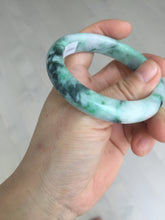 Load image into Gallery viewer, 54.5mm certified Type A 100% Natural sunny green white purple Jadeite Jade bangle BQ45-4132
