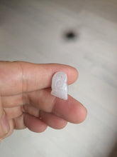 Load image into Gallery viewer, 100% Natural icy watery green white purple jadeite Jade foot pendant AX28
