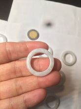 Load image into Gallery viewer, Size 6 1/2-8 100% natural type A white  jadeite jade band ring R106
