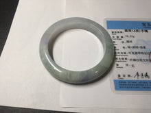 Load image into Gallery viewer, 57.5mm certified type A 100% Natural icy watery light green/purple/white Jadeite jade bangle BH138-1314
