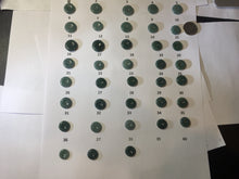 Load image into Gallery viewer, 13-17.5mm Type A 100% Natural blue light green dark green gray Guatemala Jadeite Jade Safety Guardian Button donuts Pendant group PH109
