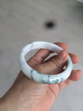Load image into Gallery viewer, 59.4mm Certified 100% natural type A fresh green white jadeite jade bangle F121-9545

