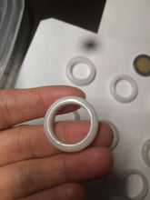 Load image into Gallery viewer, Size 6 1/2-8 100% natural type A white  jadeite jade band ring R106
