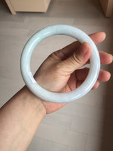 Load image into Gallery viewer, 74.5mm certified Type A 100% Natural light green white round cut plus size Jadeite Jade bangle BP171-(1257)

