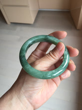 Load image into Gallery viewer, 56.5mm Certified Type A 100% Natural Woodland Green Jadeite Bangle BH234-0253
