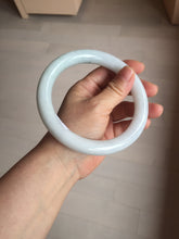 Load image into Gallery viewer, 74.5mm certified Type A 100% Natural light green white round cut plus size Jadeite Jade bangle BP171-(1257)
