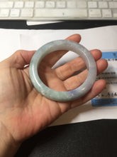 Load image into Gallery viewer, 57.5mm certified type A 100% Natural icy watery light green/purple/white Jadeite jade bangle BH138-1314
