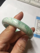 Load image into Gallery viewer, 56mm certified 100% natural Type A sunny green white jadeite bangle PD147-6264
