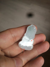 Load image into Gallery viewer, 100% Natural light green white jadeite Jade baby buddha (宝宝佛) pendant AX27
