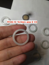 Load image into Gallery viewer, Size 6 1/2-8 100% natural type A white  jadeite jade band ring R106
