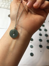 Load image into Gallery viewer, 13-17.5mm Type A 100% Natural blue light green dark green gray Guatemala Jadeite Jade Safety Guardian Button donuts Pendant group PH109
