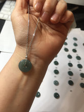Load image into Gallery viewer, 13-17.5mm Type A 100% Natural blue light green dark green gray Guatemala Jadeite Jade Safety Guardian Button donuts Pendant group PH109
