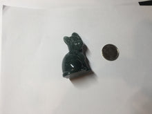 Load image into Gallery viewer, 100% Natural green/blue/gray/black Guatemala jadeite Jade cat desk decor/worry stone PF7
