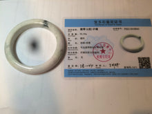 Load image into Gallery viewer, 58mm Certified Type A 100% Natural light green/purple/beige/white Jadeite Jade bangle AS74-0541
