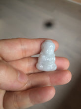Load image into Gallery viewer, 100% Natural light green white jadeite Jade baby buddha (宝宝佛) pendant AX27
