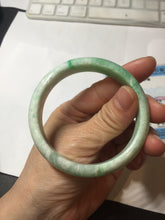 Load image into Gallery viewer, 56mm certified 100% natural Type A sunny green white jadeite bangle PD147-6264
