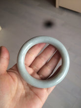 Load image into Gallery viewer, 56.4mm 100% Natural white/beige/gray with floating dandelions round cut nephrite jade bangle HT95
