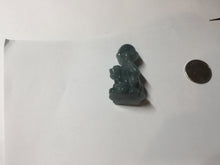Load image into Gallery viewer, 100% Natural green/blue/gray/black Guatemala jadeite Jade little monkey with ingot desk decor/worry stone PF8
