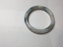 Load image into Gallery viewer, 55.6mm certified 100% natural Type A green white purple carved and golden-painted jadeite jade bangle BH140
