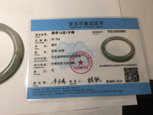 Load image into Gallery viewer, 54.2mm Certified Type A 100% Natural light green/purple/gray round cut Jadeite bangle J146-3897
