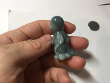 Load image into Gallery viewer, 100% Natural green/blue/gray/black Guatemala jadeite Jade little monkey with ingot desk decor/worry stone PF8
