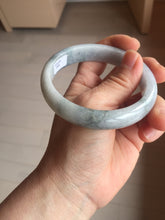 Load image into Gallery viewer, 59mm certified 100% natural Type A light green/purple white Snowy Pine Forest jadeite jade bangle PC200-3060
