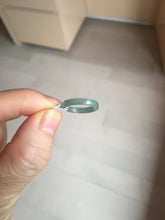 Load image into Gallery viewer, 13.3mm size 2 100% natural type A icy watery green/blue Guatemala square style jadeite jade pinky finger band ring/pendant group BS124
