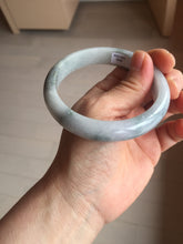 Load image into Gallery viewer, 59mm certified 100% natural Type A light green/purple white Snowy Pine Forest jadeite jade bangle PC200-3060
