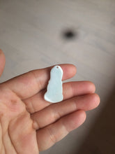 Load image into Gallery viewer, 100% Natural light green white jadeite Jade baby buddha (宝宝佛) pendant AX27
