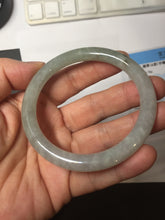 Load image into Gallery viewer, 54.2mm Certified Type A 100% Natural light green/purple/gray round cut Jadeite bangle J146-3897
