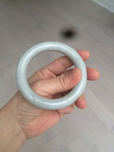Load image into Gallery viewer, 56.4mm 100% Natural white/beige/gray with floating dandelions round cut nephrite jade bangle HT95
