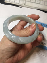 Load image into Gallery viewer, 55.3mm Certified Type A 100% Natural light green with carved Ancient Coin, Auspicious Cloud, and Lingzhi Jadeite Jade bangle PD148-6258
