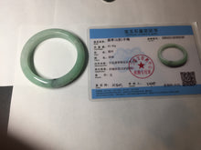 Load image into Gallery viewer, 54mm Certified Type A 100% Natural apple green dark green Jadeite Jade bangle BM23-0236
