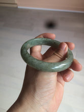 Load image into Gallery viewer, 58.8mm Certified 100% natural Type A green/gray jadeite jade bangle AE69-2863
