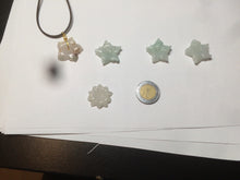 Load image into Gallery viewer, Type A 100% Natural light green/white jadeite Jade flower Pendant AZ91
