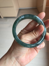 Load image into Gallery viewer, 56.2mm Certified Type A 100% Natural icy watery dark green/blue/gray/black Guatemala Jadeite bangle BH232-0259
