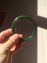 Load image into Gallery viewer, 53.1mm certified 100% Natural dark green/black nephrite (碧玉)  bangle HN147-0518

