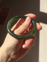 Load image into Gallery viewer, 53.1mm certified 100% Natural dark green/black nephrite (碧玉)  bangle HN147-0518
