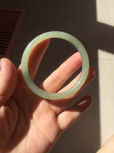 Load image into Gallery viewer, 55.8mm Certified 100% Natural light green gray black Nephrite Bangle HN146-6936
